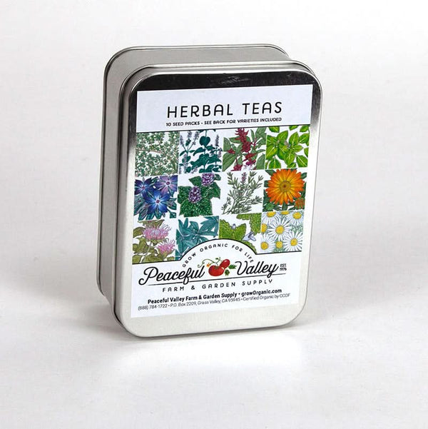 Organic Gift Seed Tin - Herbal Teas Collection