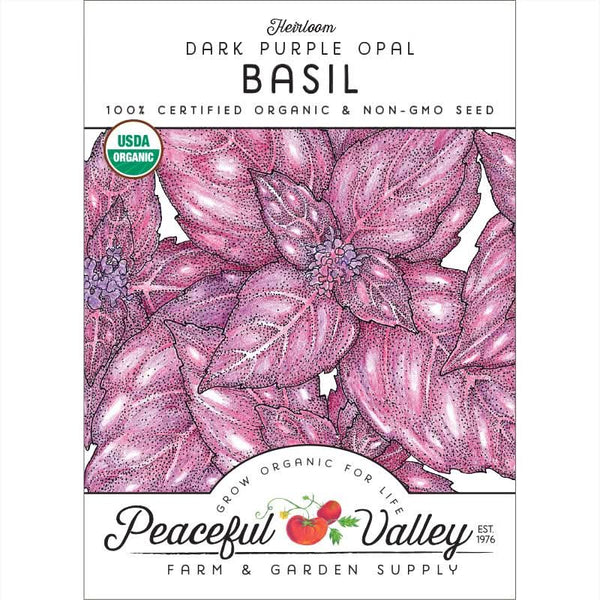 Organic Dark Purple Opal Basil Seeds