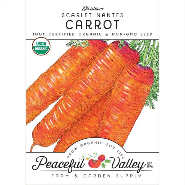 Organic Scarlet Nantes Carrot Seeds For Planting