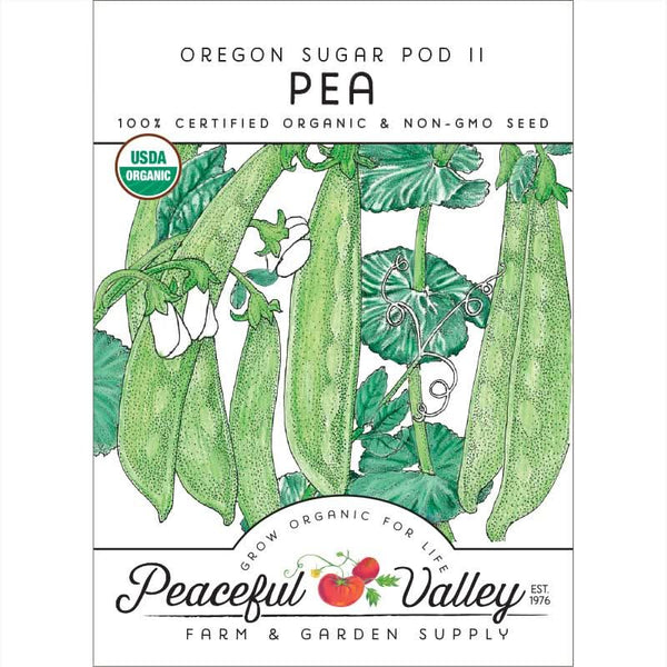 Organic Oregon Sugar Pod Pea Seeds For Planting