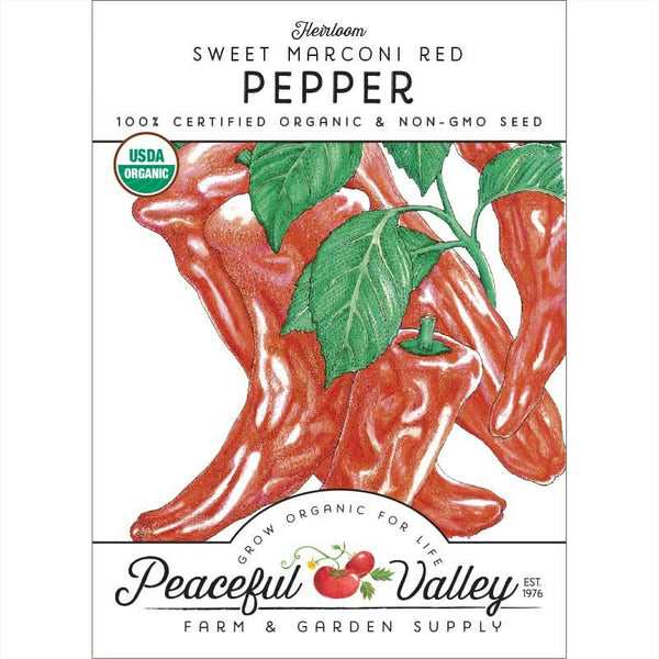 Organic Marconi Red Sweet Pepper Seeds For Planting