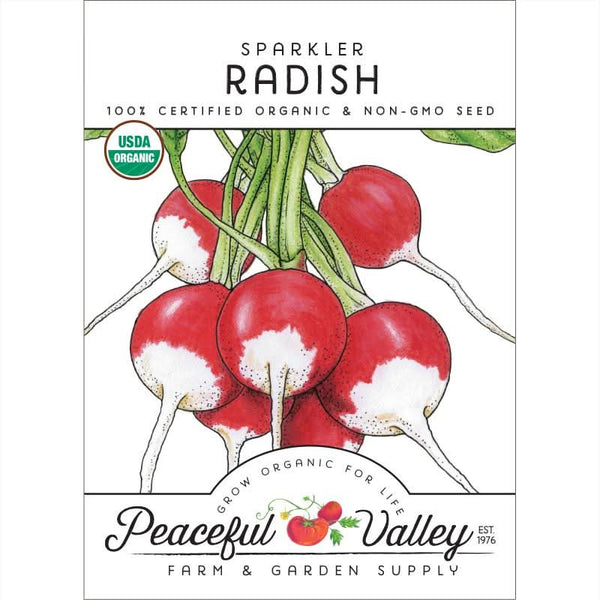 Organic Sparkler Radish Seeds For Planting