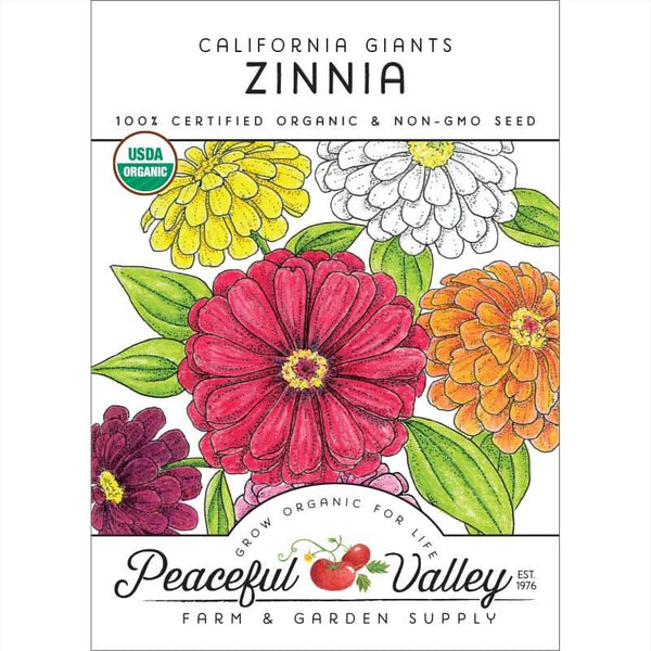 Organic California Giants Zinnia Seeds For Planting