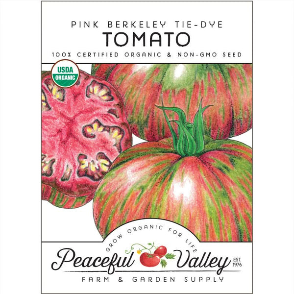 Organic Pink Berkeley Tie-Dye Tomato Seeds For Planting